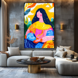 Vivid Fauvist Vision of The Mona Lisa Canvas Print