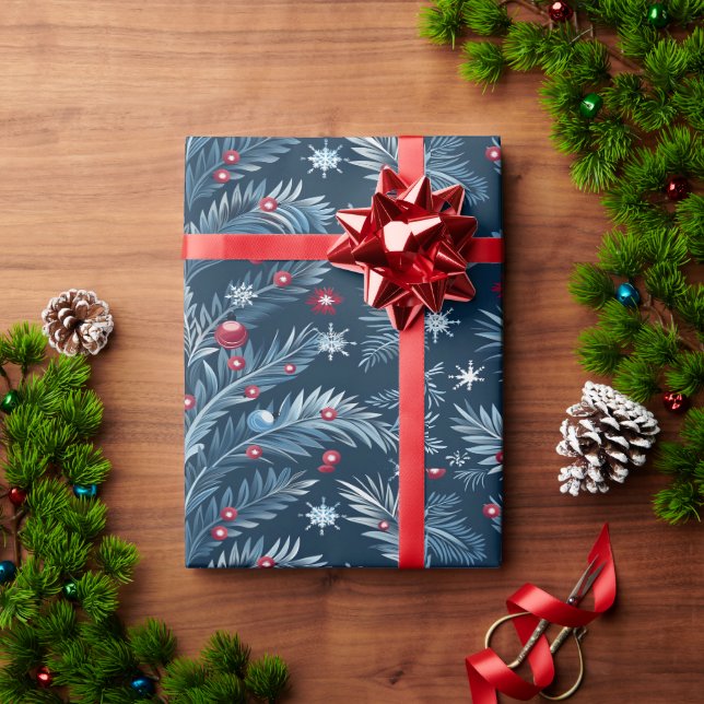 Vivid festive Christmas wrapping paper (Holiday Gift)