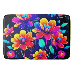 Vivid Floral Bouquet Bath Mat