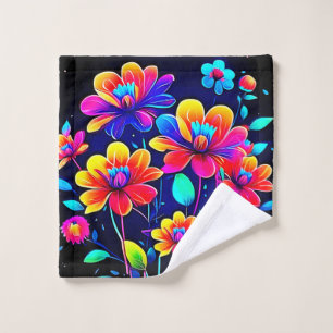 Vivid Floral Bouquet Bath Towel Set