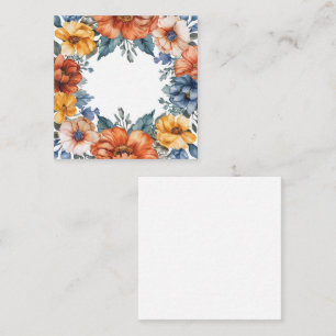 Vivid Floral Watercolor Frame Card