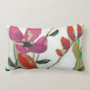 Vivid Flowers I Lumbar Pillow