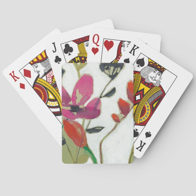 Vivid Flowers I Playing Cards (Back)