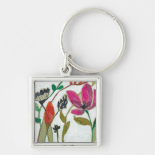 Vivid Flowers Keychain