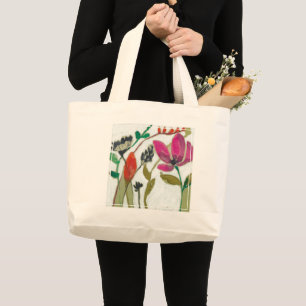 Vivid Flowers Large Tote Bag