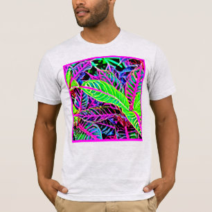 Vivid Foliage Elegance Pattern T-Shirt