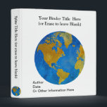 Vivid Globe Featuring the Americas Binder<br><div class="desc">Watercolor globe showing North and South America.</div>