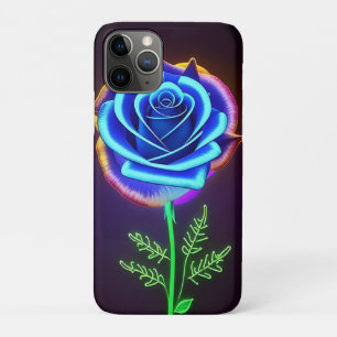 Vivid Glowing Flower with Neon Accents iPhone 11 Pro Case