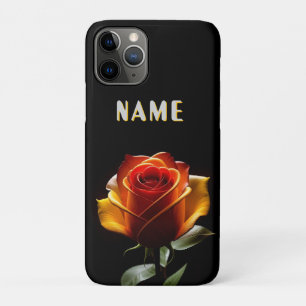 Vivid Glowing Flower with Neon Accents iPhone 11 Pro Case