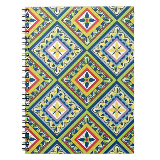 Vivid Green Talavera Tile Planner Notebook (Front)