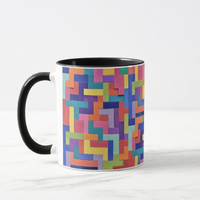 Vivid Grid Mug (Left)