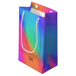 Vivid Holographic Monogram Gift Bag