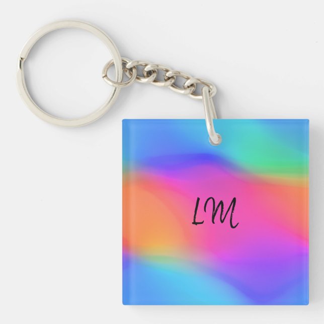 Vivid Holographic Personalized Acrylic Keychain (Front)