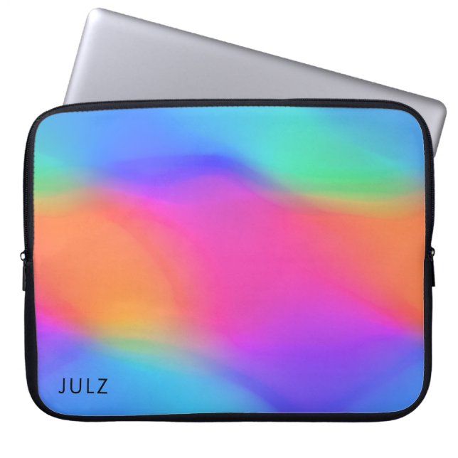 Vivid Holographic Personalized Laptop Sleeve (Front)