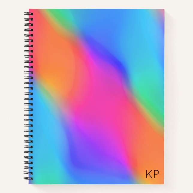 Vivid Holographic Personalized Spiral Notebook (Front)