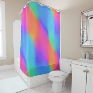 Vivid Holographic Shower Curtain