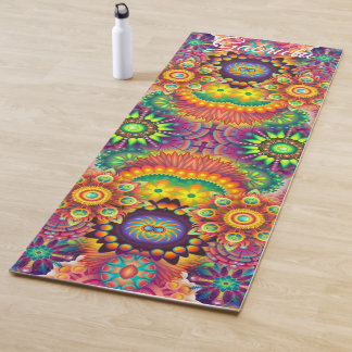 Vivid Hues: Personalized Fitness Girl Sport Yoga Mat