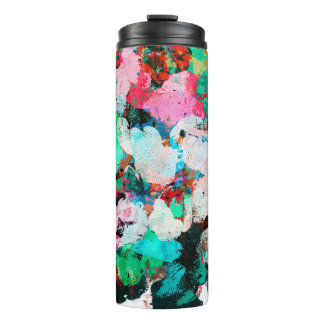 Vivid im of the paint blots concept in shabby grun thermal tumbler