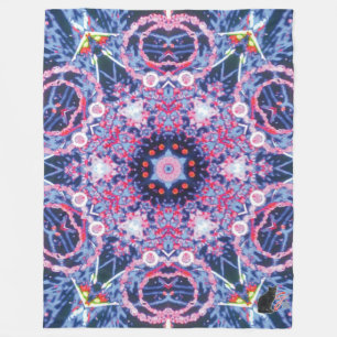 Vivid Kaleidoscope Fleece Blanket