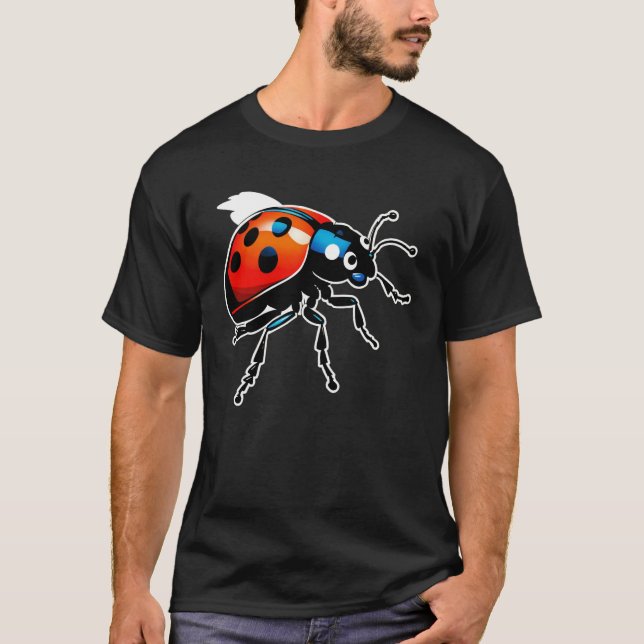 Vivid Ladybug Burst T-Shirt (Front)