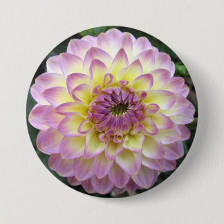 Vivid Lavender Creme Dahlia 3 Inch Round Button