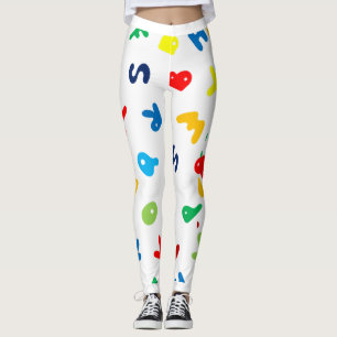 Vivid Letters Splash All-Over Print Leggings