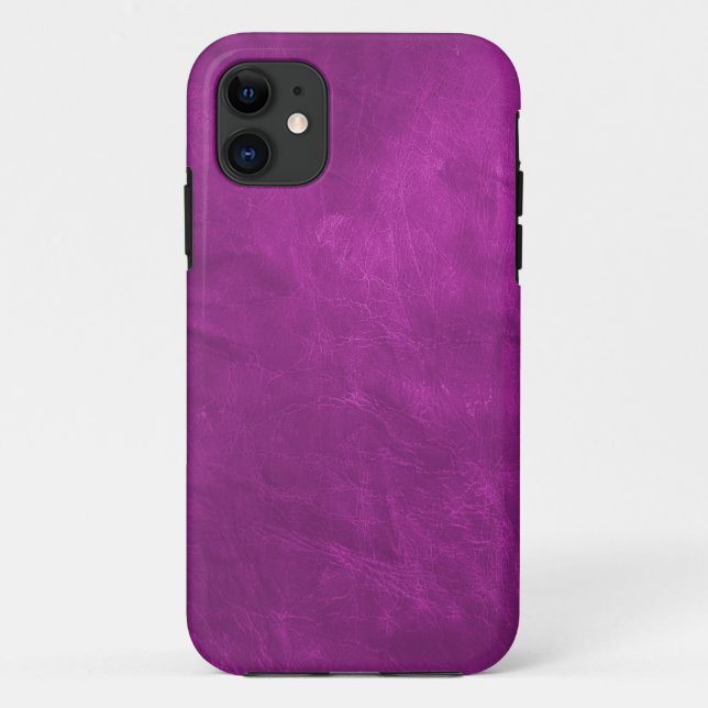 Vivid Magenta Leather Case-Mate iPhone Case (Back)