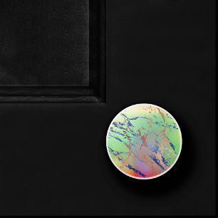 Vivid Marble   Colourful Bold Pastel Watercolor Ceramic Knob