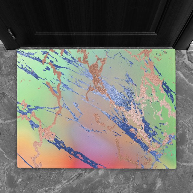 Vivid Marble | Colourful Bold Pastel Watercolor Doormat (Creator Uploaded)