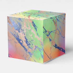 Vivid Marble Colourful Bold Pastel Watercolor Favor Box