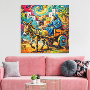 Vivid Moroccan Village Canvas Print