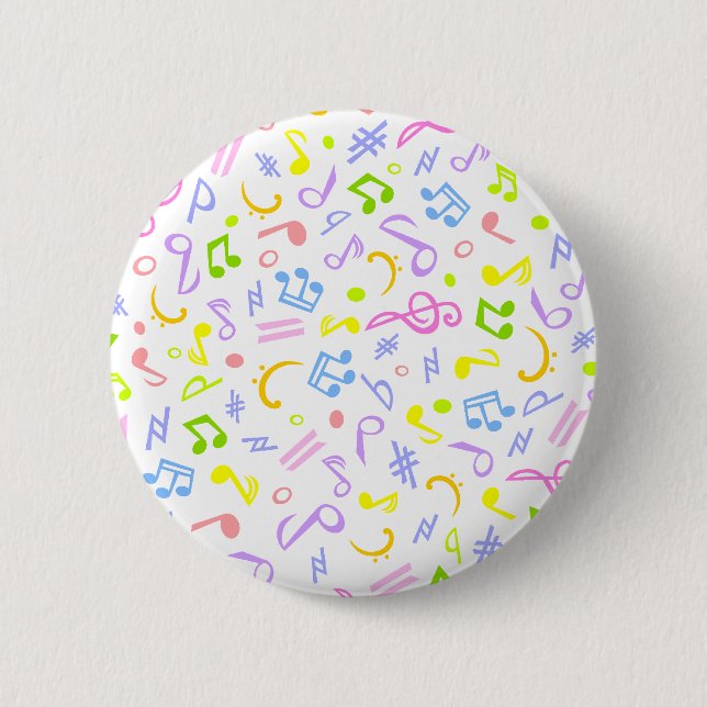 vivid notes_white 2 inch round button (Front)