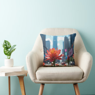 Vivid Orange Throw Pillow