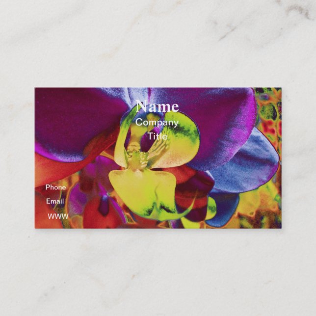 Vivid Orchid Customizable Business Cards (Front)