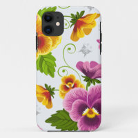 Vivid pansy flowers