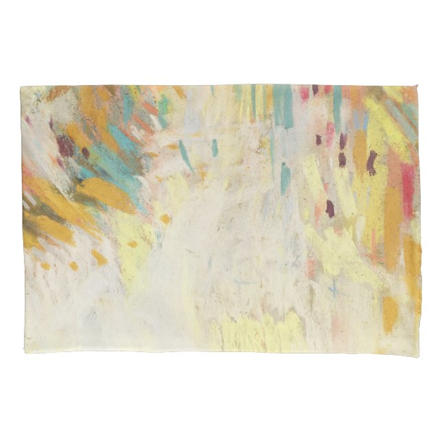Vivid Pencil Texture: Artistic Banner Pillowcase (Front)