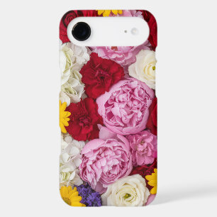 Vivid Peony and Rose Floral Mosaic