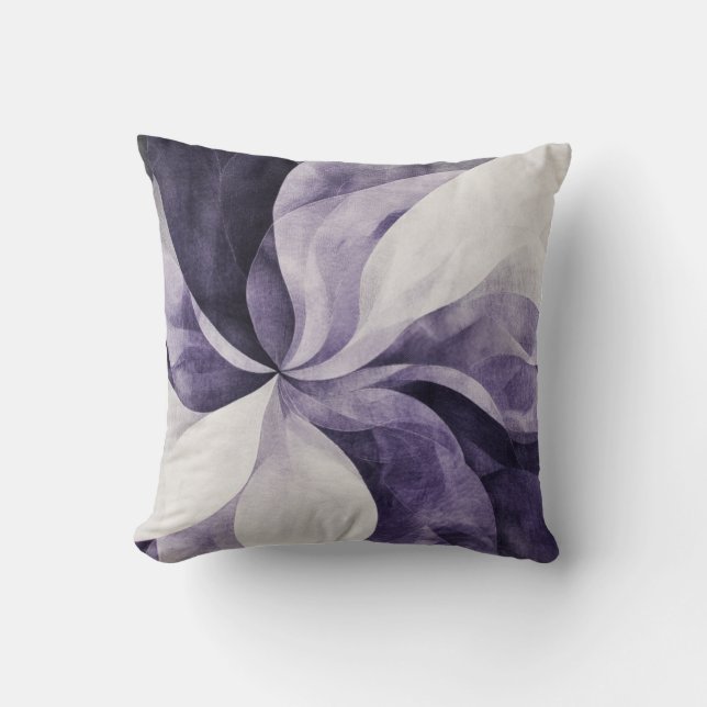 Vivid Petal Dance Throw Pillow (Front)