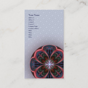 Vivid Petals Mandala - Vertical Business Card