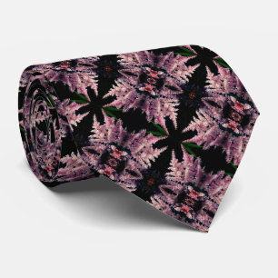 Vivid Pink Flowers Close Up Abstract Pattern       Tie