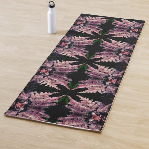 Vivid Pink Flowers Close Up Abstract Pattern     Yoga Mat