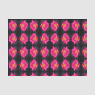 Vivid Pink Rose Abstract Floral Pattern Decoupage Tissue Paper