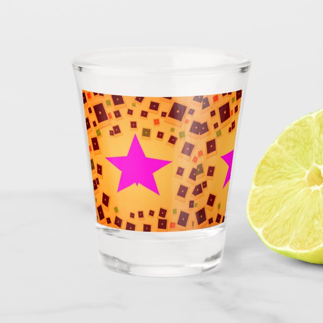 Vivid Polaroid Burst Shot Glass (Front)
