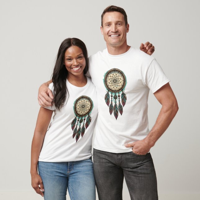 Vivid Polynesian Dreamcatcher Tattoo Design Tee (Unisex)