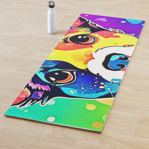 Vivid Puppy Vibes Art Design Yoga Mat