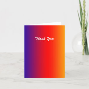 Vivid Rainbow Blank Note Thank You Card