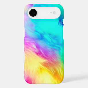 Vivid Rainbow Fluffy Fur Texture Background Design