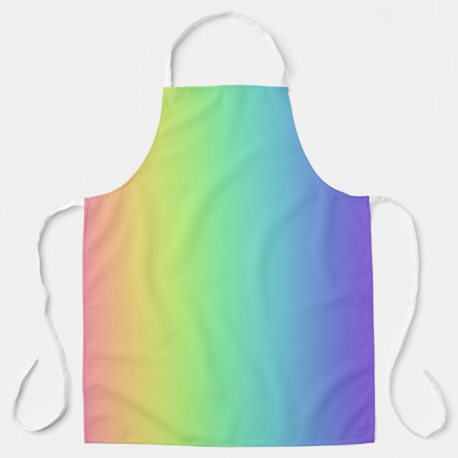 Vivid Rainbow Gradient Apron (Front)