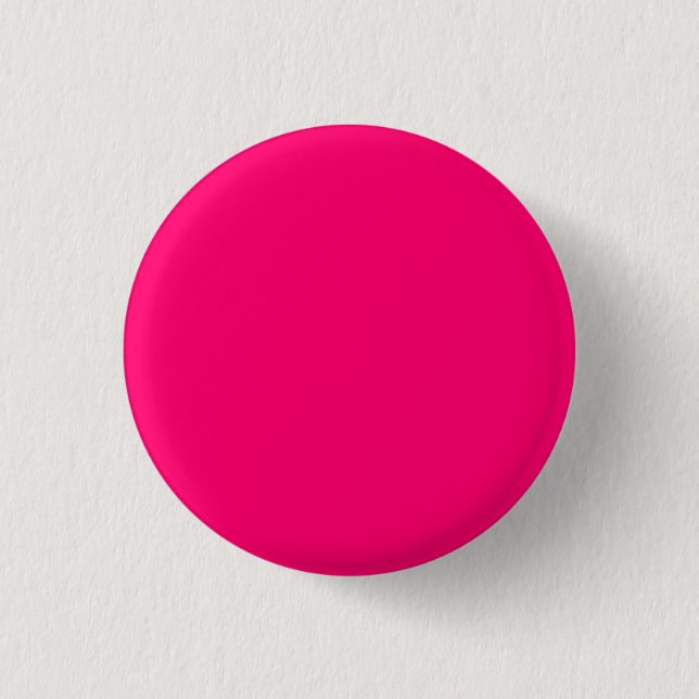 Vivid Raspberry Solid Colour 1 Inch Round Button (Front)
