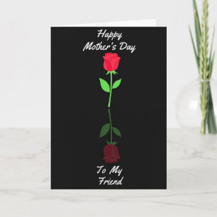 Vivid Red Mothers Day Floral Card